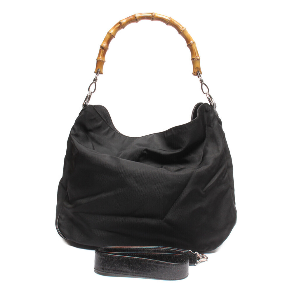 Gucci Bamboo 2way Shoulder Bag Black